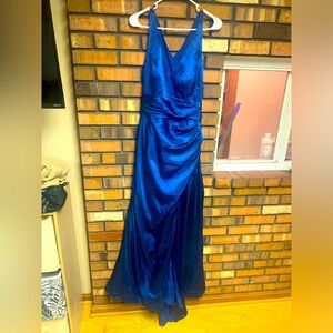 Galina Signature Charmeuse Criss Cross Back Bridesmaid Dress